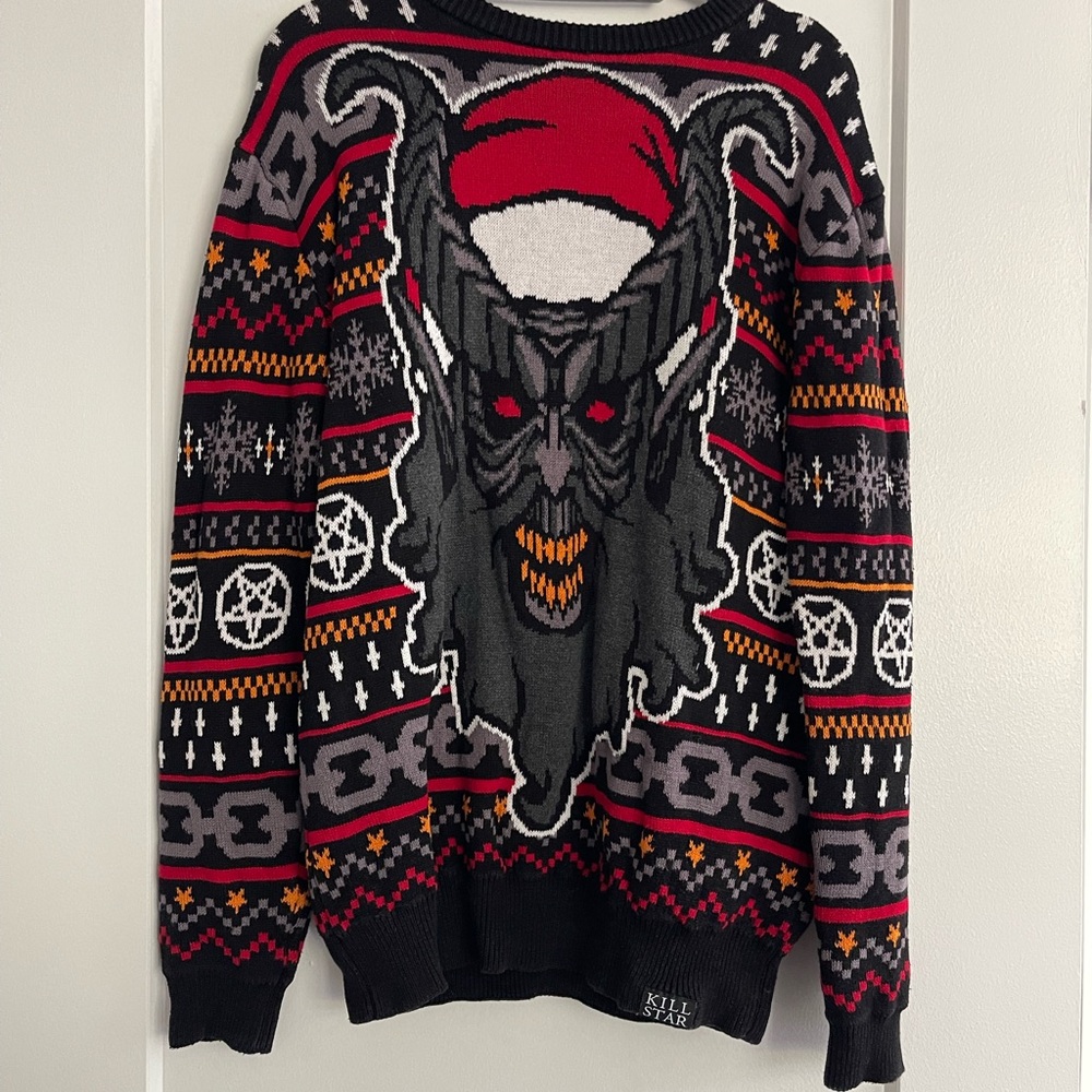 Killstar Krampus Christmas knit sweater